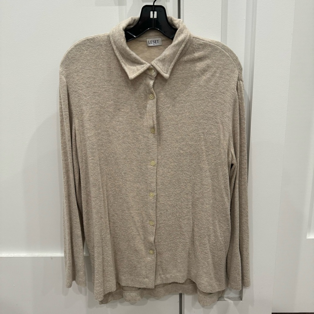 Leset Lori Button Down + Drawstring Pant Set - image 5